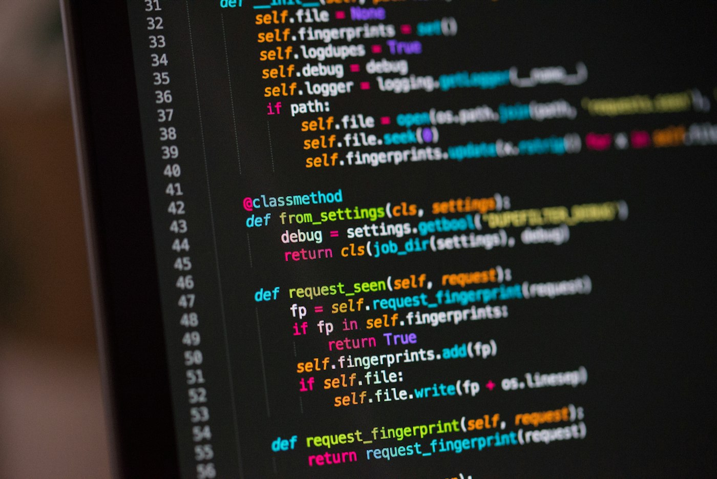 Custom software code on screen